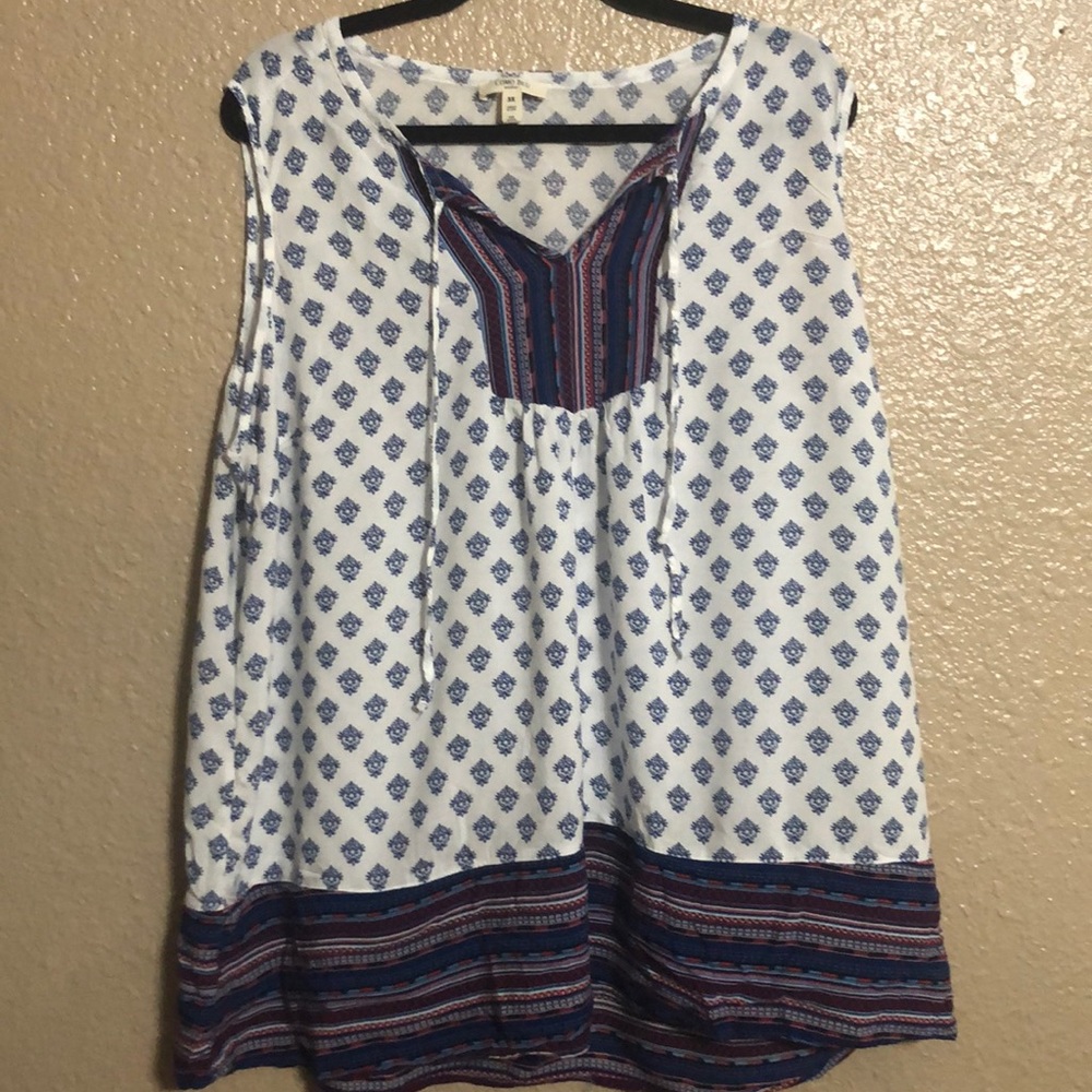 Como Blu - Multi-Pattern Top - Size 3X